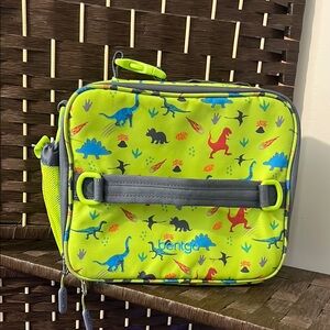 BENTGO Kids Dinosaur Lunch Box Green Gray Shoulder Strap Insulated